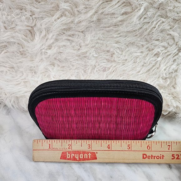 Basket of Cambodia Purple Straw Weaving Coin Pouch - Picture 6 of 8